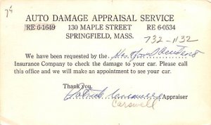 Auto Damage Appraisal Service Springfield, Massachusetts MA