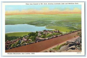 1920 Mt Scott Lawtonka Lake Medicine Park Wichita MT Lawton Oklahoma OK Postcard