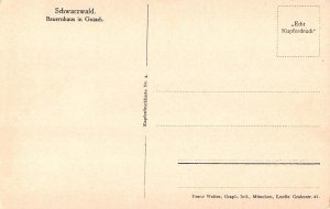 L217 Germany Schwarzwald Bauernhaus in Gutach House vintage postcard