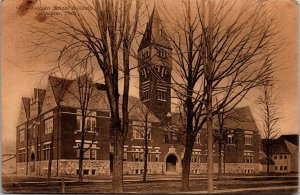 Postcard The Lincoln School Building in Coldwater, Michigan~3512