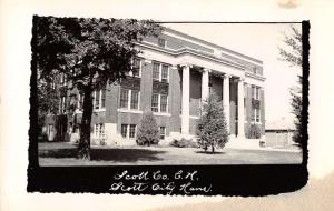 Scott City Kansas birds eye view Scott Co Court House real photo pc Z12585