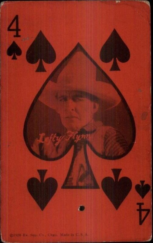 Cowboy Actor Lefty Flynn Exhibit Arcade Card Playing Card 4 of Spades