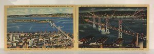 Lot 2 San Francisco-Oakland Bridge in San Francisco, CA Vintage Postcard