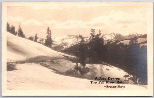 A June Day On The Fall River Road Francis Photo RPPC Real Photo Postcard