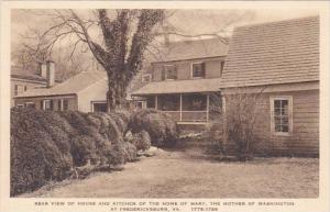 Rear View Of House And Kitchen Of The Home Of Mary The Mother Of Washington A...