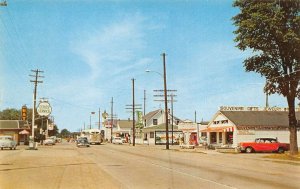 Rapid River Michigan Street Scene Business District Vintage Postcard AA65554