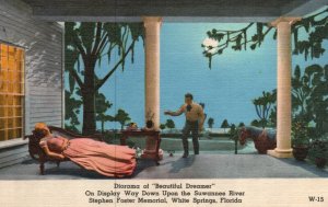 White Springs Florida Diorama Beautiful Dreamer Stephen Foster Memorial Postcard