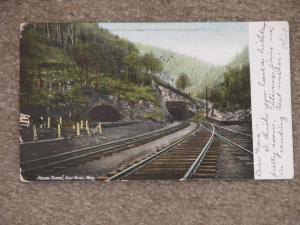 Hoosac Tunnel, East Portal, Mass., used vintage card