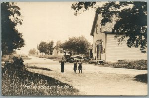 WINDSOR COR. ME STREET SCENE ANTIQUE REAL PHOTO POSTCARD RPPC