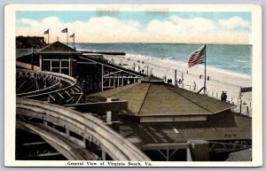 K25/ Virginia Beach Postcard c1910 Roller Coaster Beach 225