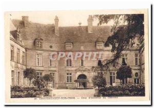 Chateauneuf sur Cher Old Postcard Court & # 39honneur the castle