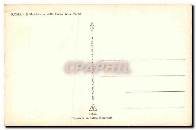 Old Postcard Roma ll Mascherone della Bocca della Verita