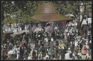 Concert on the Common, Orange, New Jersey, Very Early Postcard, Unused