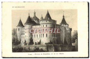 Old Postcard In Burgundy Chateau De Chastellux