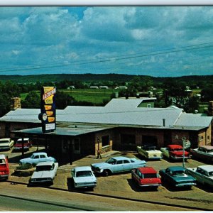 c1950s Springdale, AK AQ Chicken House Birds Eye Chrome Photo PC Cars Truck A152