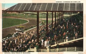 Vintage Postcard 1920's Oriental Park Race Track at Marianao Havana Cuba