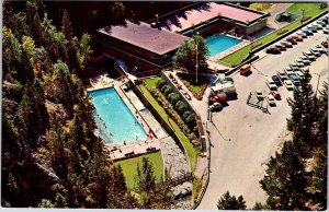 Postcard AERIAL VIEW SCENE Radium Hot Springs British Columbia BC AK2308