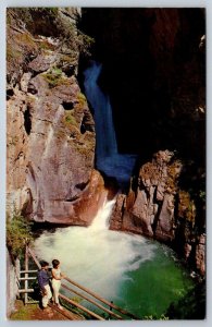 Johnsons Canyon, Banff National Park, Alberta, Vintage Chrome Postcard