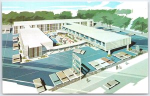 Vintage Fenway Motor Hotel Boston Mid-Century Postcard by Tichnor Bros
