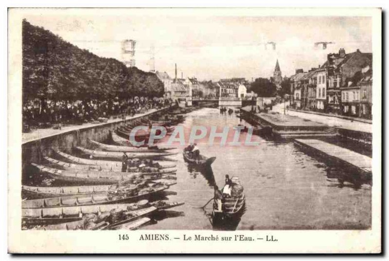 Old Postcard Amiens Walk on Water I