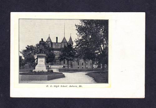 AUBURN MAINE ME Edward Little High School Postcard UDB