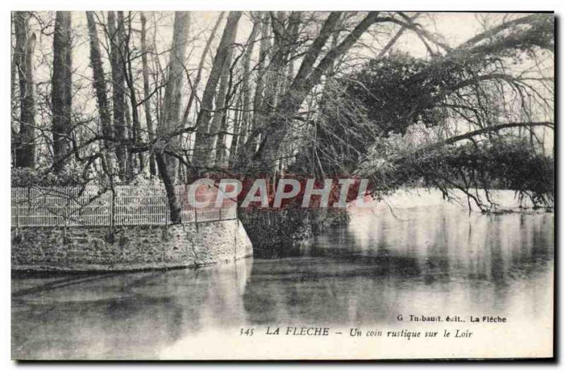 Old Postcard La Fleche A Corner On Rustic Loir