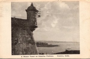 Cuba Havana A Watch Tower On Cabana Fortress 1923