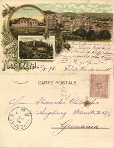 israel palestine, NAZARETH, Hotel Germania, English Orphanage (1898) Postcard