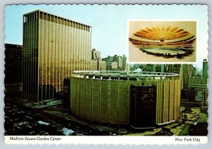 Madison Square Garden, Interior View Insert, New York City, Chrome Postcard