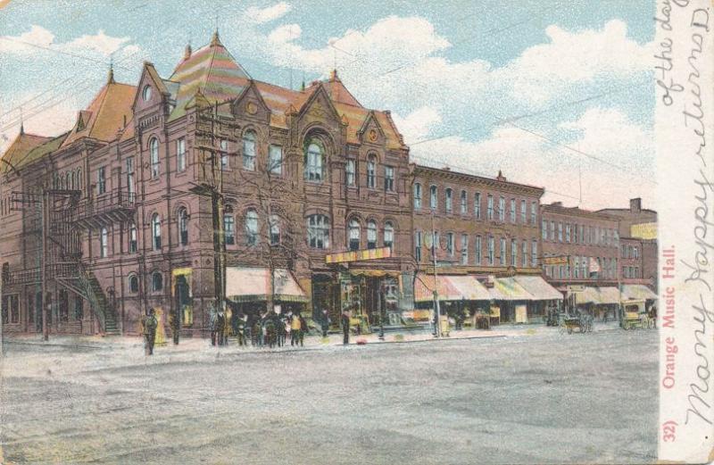 Orange Music Hall - Orange NJ, New Jersey - pm 1908 - UDB