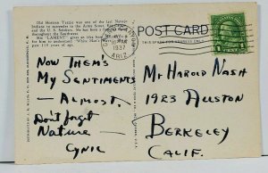 Native American, Indian Lament, Old Hosteen Yazzie age 110 yrs Postcard L9