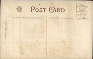 Fortune Astrology Zodiac Witch Border Series c1910 Postcard APRIL