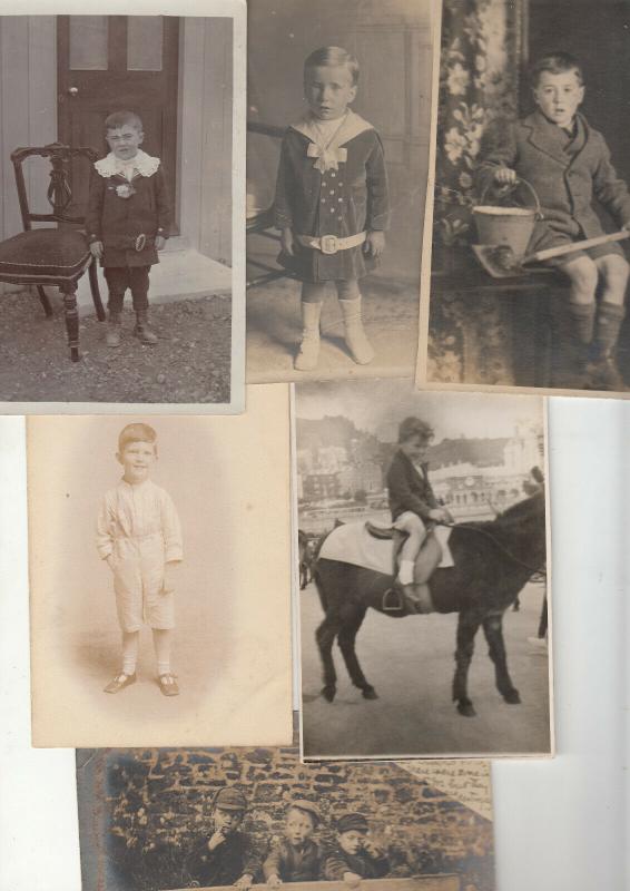 Bulk lot 22 early photo postcards children portraits babies girls boys