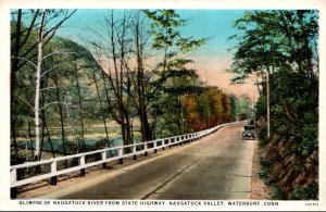 Connecticut Waterbury Naugatuck Valley Glimpse Of Naugatuck River From State ...