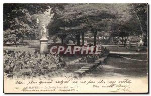 Old Postcard La Havre Le Jardin Saint Roch