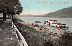 New Martinsville West Virginia The Wharf Boat Vintage Postcard AA20310