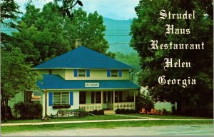 Vtg Helen Georgia GA Strudel Haus Restaurant Postcard