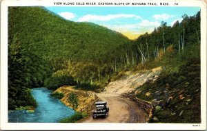 View Along Cold River Eastern Slope Mohawk Trail Massachusetts MA WB Postcard 