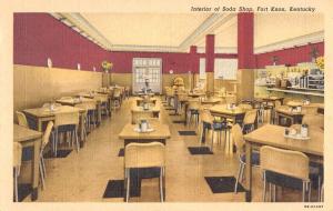 Fort Knox Kentucky Soda Shop Jukebox Antique Postcard K84051