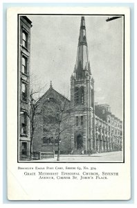 Brooklyn Grace Methodist Episcopal Church St. John's Place New York NY Postcard 