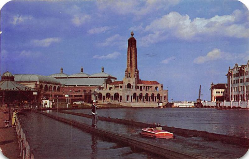 Giant Pylon At Boardwalk Casino and Wesley Lake - Asbury Park, New Jersey NJ