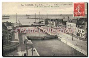 Postcard Old St Nazaire New Perspective Entree Locks and the Avant Port Marse...