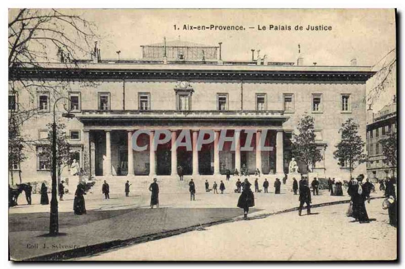 Old Postcard Aix en Provence Courthouse