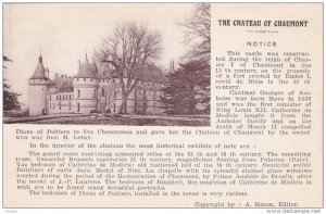 Notice, The Chateau Of Chaumont, Loir Et Cher, France, 1900-1910s