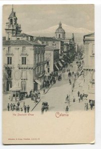 286875 ITALY CATANIA Via Stesicoro Etnea Vintage postcard