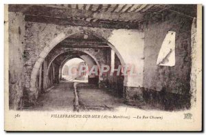 Old Postcard Villefranche Sur Mer The Dark Street