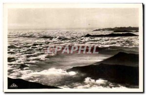 Old Postcard Bagneres de Bigorre The sea of ??clouds view of the Pic du Midi