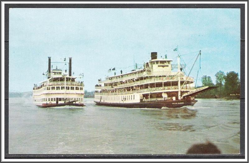 Kentucky, Louisville Steamboat Racing Ohio River - [KY-004]