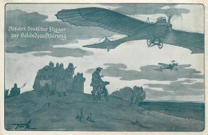 World War 1915 Luftflotte departure of german planes for terrain reconnaaissance 