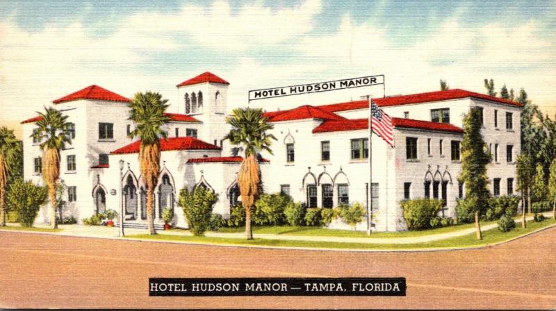 Florida Tampa Hotel Hudson Manor 1950